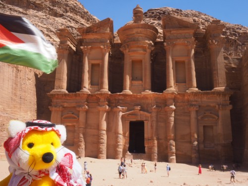 Das Kloster hoch oben auf dem Berg in Petra 