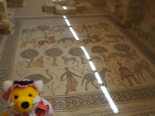 ein berühmtes Mosaik in der Kirche auf dem Berg Nebo